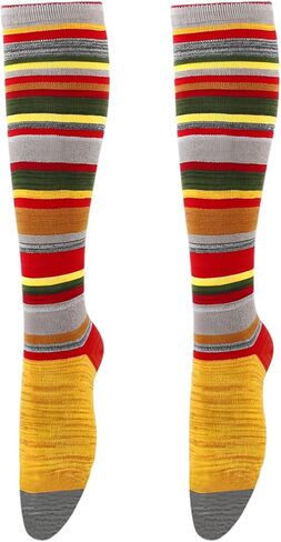 2 أزواج إمرأة بنات تأثيري مخطط جوارب طويلة إلى الركب جوارب مضحك الجدة رياضي طويل جوارب أنبوبية تدفئة الساق in Kuwait