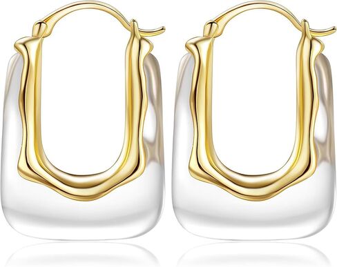 Hoop Earrings for Women Gold Trimmed Resin Clear Tortoise Green Vintage Daily Party Fashion Jewelry in Saudi Arabia