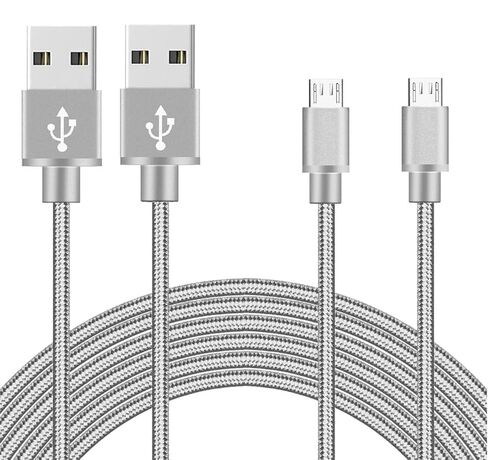 كابل شحن شاحن وحدة التحكم PS4، 2 حزمة كابل Micro USB 2.0 بطول إضافي 10 أقدام، سلك مضفر من النايلون، لجهاز PS4، PS4 Slim/Pro، وحدة تحكم Xbox One S/X، لجهاز Kindle in Kuwait