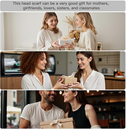 EasYoung 4Pcs 35" Silk Feeling Scarf Large Square Satin Head Scarf for Women, Square Scarf Bandanas for Sleeping in Kuwait