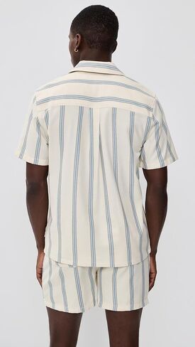 Les Deux Men's Lawson Stripe Short Sleeve Shirt in Saudi Arabia