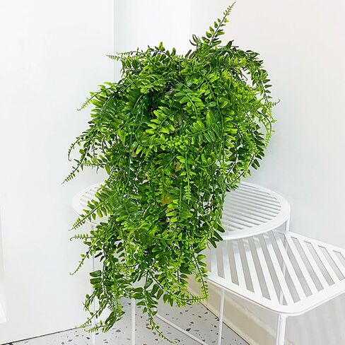 4 pcs Artificial Hanging Plants Fern Vine Fake Greenery Fern Persian Greenery Decor for Bedroom Office Party Garden Wall Room Decor Farmhouse in Saudi Arabia