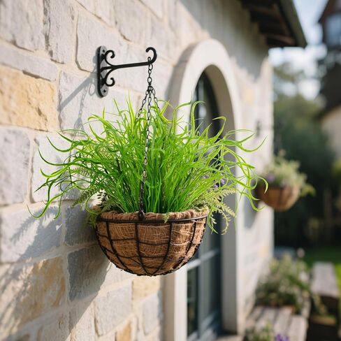 4PCS Small Fake Plants Decor Fake Fern Outdoor Faux Plants for Outside Small Plant Greenery Stems Artificial Plant for Bedroom Bathroom Classroom Patio Front Porch Home Decor 14.5IN in Saudi Arabia