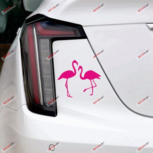 2X hot Pink 6'' 2 Flamingo Love Decal Sticker Car Vinyl die-Cut in Saudi Arabia