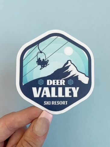 Deer Valley Ski Resort, Utah, 3 inch Sticker, S567 (Waterproof Vinyl Decal for Car, Water Bottle, Laptop, iPad, Window, Cooler, Luggage, Bumper, Toolbox, Locker), 3 inch in Kuwait