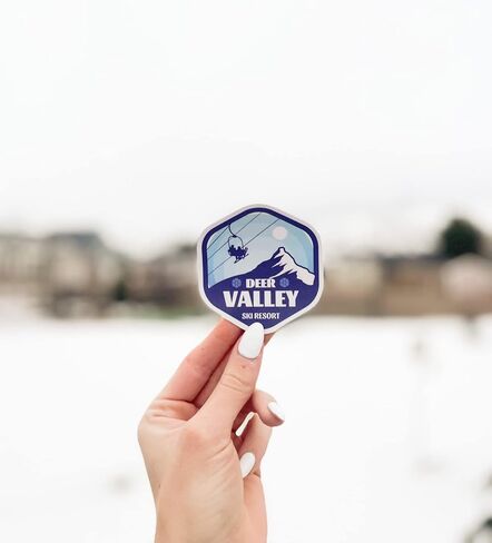 Deer Valley Ski Resort, Utah, 3 inch Sticker, S567 (Waterproof Vinyl Decal for Car, Water Bottle, Laptop, iPad, Window, Cooler, Luggage, Bumper, Toolbox, Locker), 3 inch in Kuwait