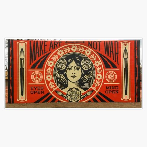LAD Studio Make Art Not War Obey Design Window Bumper Sticker Decal 5"" in Saudi Arabia