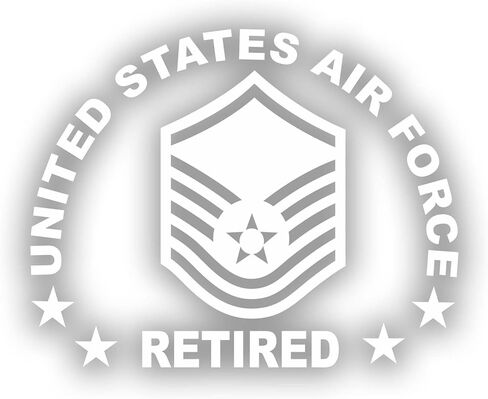 Edward Sticker US AIR Force Master Sergeant Retired Airman USAF Decal United States Army Military for Car Truck Window Laptop Bumper Flag, Matte White, 6 14 Inch wide x 5 Inch high in Saudi Arabia