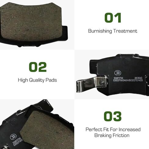 D536 Rear Ceramic Brake Pads For Acura CL 97 01-03, Legend 91-95, RL 96-04, TL 95-96 99-08, RDX 07-12 | Honda Accord 94-96 Civic 02-04 CR-V 02-04 Element 03-11 Odyssey 95-98 | Isuzu Oasis 96-99 in Kuwait