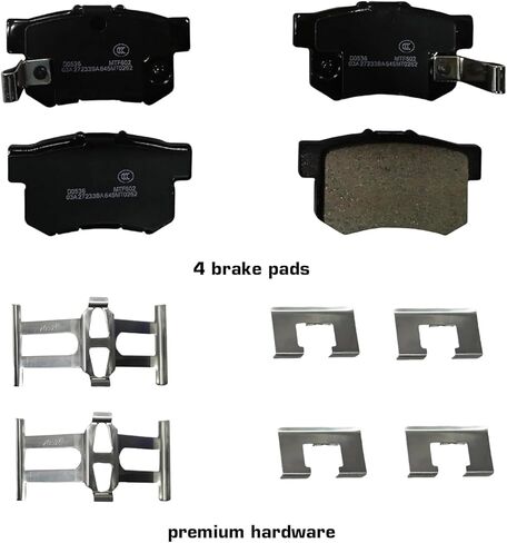 D536 Rear Ceramic Brake Pads For Acura CL 97 01-03, Legend 91-95, RL 96-04, TL 95-96 99-08, RDX 07-12 | Honda Accord 94-96 Civic 02-04 CR-V 02-04 Element 03-11 Odyssey 95-98 | Isuzu Oasis 96-99 in Kuwait