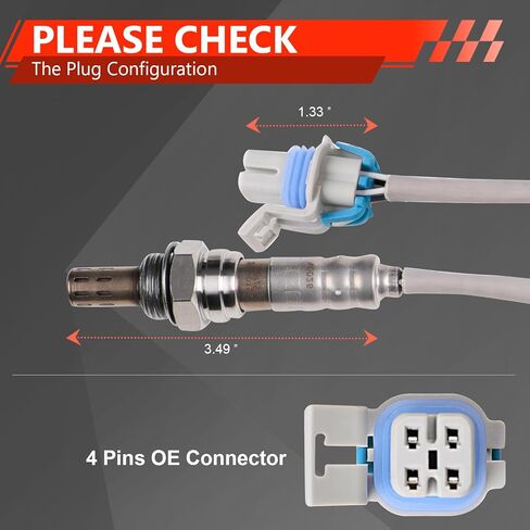 استبدال مستشعر الأكسجين لـ 213-4229، مستشعر O2 مستشعر 1، 4 أسلاك، مناسب مباشرة OEM متوافق مع شيفروليه كامارو/أفالانش/سيلفرادو 1500 2500 3500، جي إم سي سييرا/يوكون، كاديلاك إسكاليد in Kuwait