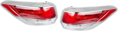 Rear Outer+Inner Left+Right Tail Light Assembly Compatible With 2014-2016 Toyota Highlander LE XLE Limited Driver Passenger Side Halogen Taillight Brake Lamps Replace 815600E100 TO2804120 (14-16) in Saudi Arabia