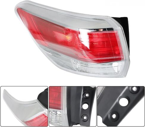 Rear Outer+Inner Left+Right Tail Light Assembly Compatible With 2014-2016 Toyota Highlander LE XLE Limited Driver Passenger Side Halogen Taillight Brake Lamps Replace 815600E100 TO2804120 (14-16) in Saudi Arabia