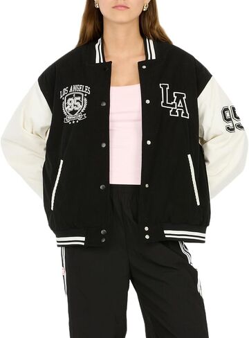 Forever 21 Women's Oversized Corduroy Bomber Jacket in Saudi Arabia