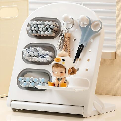 Cute Aesthetic Pencil Holder for Desk Organizer Marker Pen Cup Hole Board Storage Dual-Purpose for Office, School, Home in Saudi Arabia