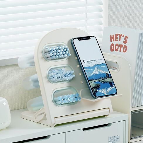 Cute Aesthetic Pencil Holder for Desk Organizer Marker Pen Cup Hole Board Storage Dual-Purpose for Office, School, Home in Saudi Arabia