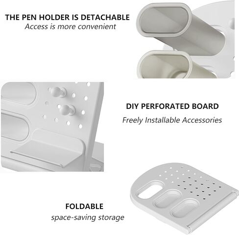 Cute Aesthetic Pencil Holder for Desk Organizer Marker Pen Cup Hole Board Storage Dual-Purpose for Office, School, Home in Saudi Arabia