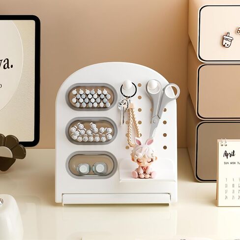 Cute Aesthetic Pencil Holder for Desk Organizer Marker Pen Cup Hole Board Storage Dual-Purpose for Office, School, Home in Saudi Arabia