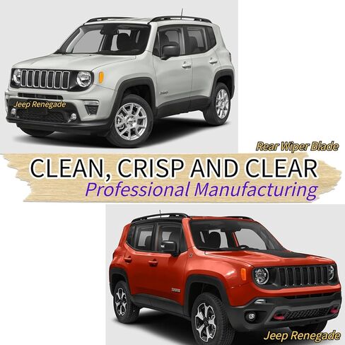 شفرة الممسحة الخلفية لسيارة Jeep Renegade 2015-2022 2021 2020 2019 2018 2017 2016 | تناسب تمامًا Altitude Latitude Limited Sport Trailhawk Upland Islander نماذج جيبستر الخلفية الخلفية ممسحة زجاج أمامي شفرة in Saudi Arabia