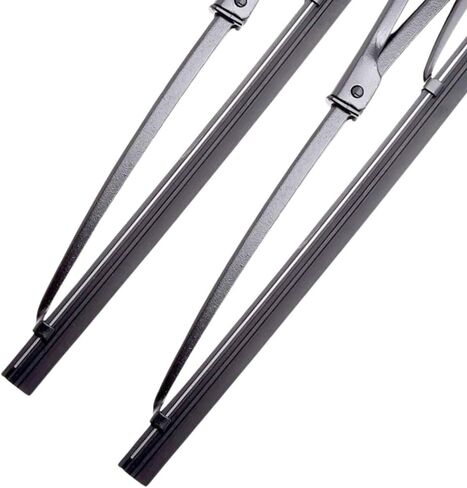24"+26" Front Driver Side and Passenger Side OEM Replacement Standard Windshield J/U Hook All-Season Metal Wiper Blades Fit for 1992-1993 Mercedes-Benz 500SEC, SEL (W 140), Pack of 2 in Kuwait