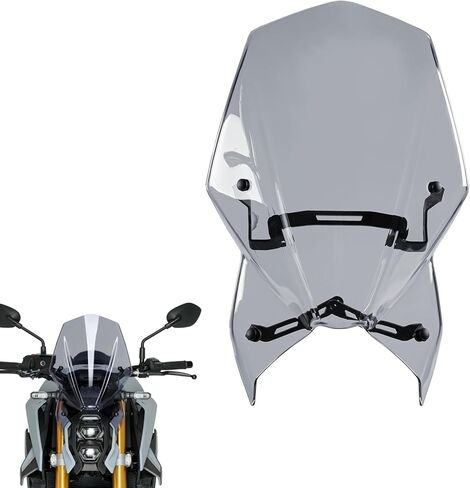 Motorcycle Windshield Deflector with Bracket Double Bubble Windscreen Fit for GSX-S1000 GSX-S950 2021-2025 Wind Shield Screen Visor Flyscreen, Black in Kuwait