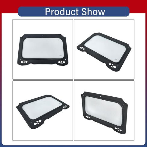 UTV Full Glass Windshield with Wiper Front Replacement for Polaris RZR 900 1000 Turbo 2014 2015 2016 2017 2018 in Saudi Arabia
