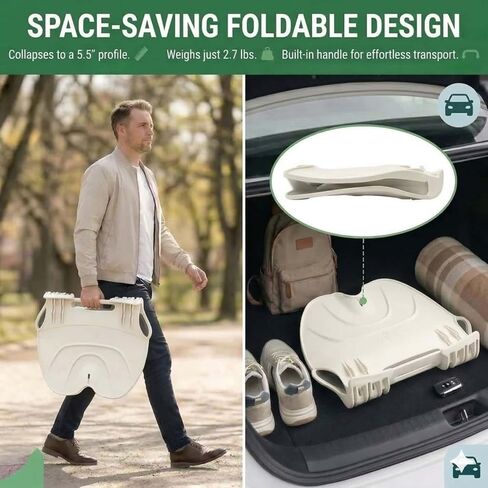 منحنيات دعم قطني مريحة قابلة للطي من جارلر لكرسي المكتب، مقعد منحني خلفي محمول مصحح للوضعية، تخفيف الألم (رمادي، M) in Kuwait