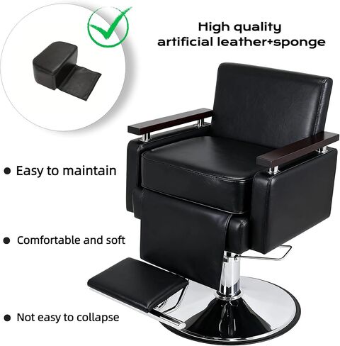 AAA Thickened Hair Salon Height Increasing Seat, Sponge Pad, Hair Salon Height Increasing Seat Leather Pad, Beauty Salon Spa Equipment, Hairstyle Design Cushion, Black in Saudi Arabia