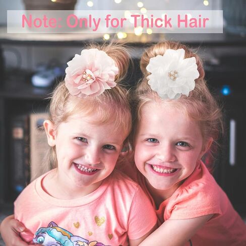 2 Pack Airtag Hair Ties Holder for Kids, Cute Flower Hidden Hair Elastic Band GPS Tracker Case for Apple Airtag (Pink Purple, Thick Hair) in Kuwait