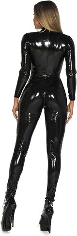 FEOYA إمرأة اللاتكس Catsuit براءات الاختراع والجلود ارتداءها بذلة معدنية ملابس الحفلات نحيل تمتد البلاستيكية وتتسابق XS-3XL in Kuwait