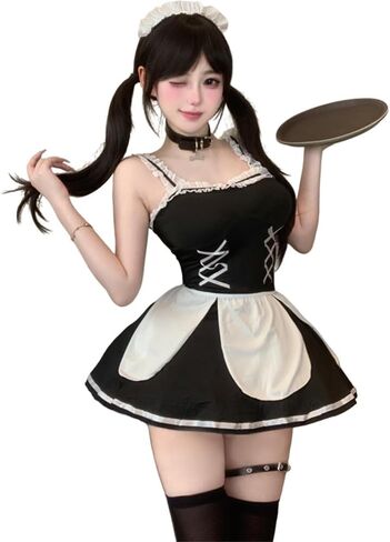 Women's cosplay sexy French maid lingerie Japanese anime Lolita Halloween kawaii dress costume in Saudi Arabia