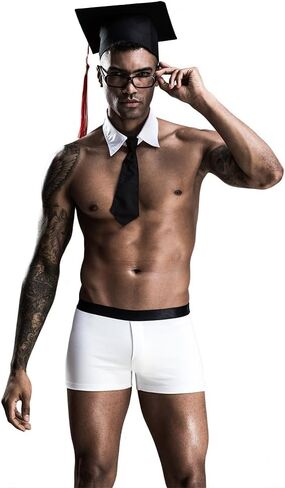 Male Doctorial Role Playing sexy lingerie Costume Cosplay Students Graduation Uniform Gay Bar Nightclub Outfit Halloween in Kuwait
