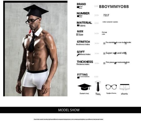 Male Doctorial Role Playing sexy lingerie Costume Cosplay Students Graduation Uniform Gay Bar Nightclub Outfit Halloween in Kuwait