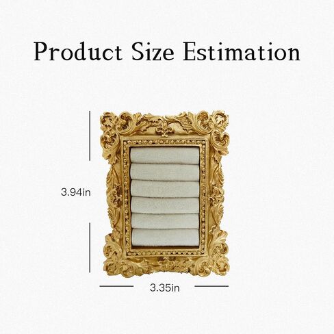 Vintage Ring Holder For Women, Gold Ring Display Stand, Earring Display Jewelry Tray, Ideal For Dresser, Vanity Counter, Wedding, Anniversary Keepsake, Proposal Prop, And Retail Store Display in Saudi Arabia