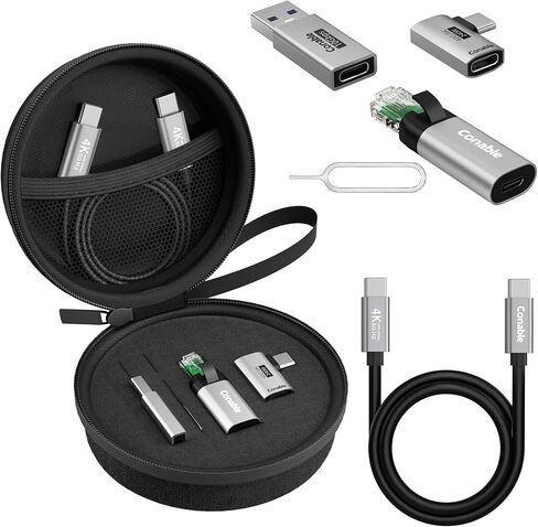 محول إيثرنت إلى USB-C، محول شبكة LAN للإنترنت من النوع C أنثى إلى RJ45 ذكر، يدعم كابل USB C إلى C وUSB A إلى C، متصل مباشرة، متوافق مع كابلات شحن الهاتف أو الكمبيوتر المحمول اليومية in Kuwait
