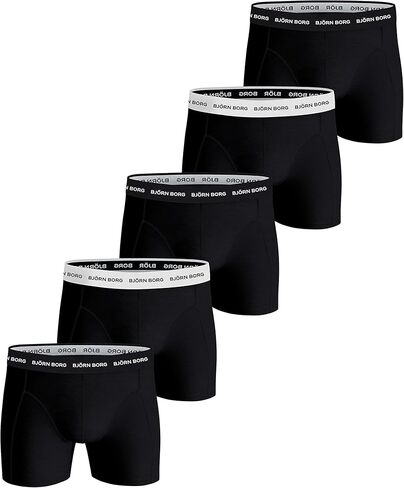 شورت بوكسر سامي بي شادلين للرجال من بيورن بورغ (عبوة من 3 قطع), أسود/رمادي, One Size in Kuwait