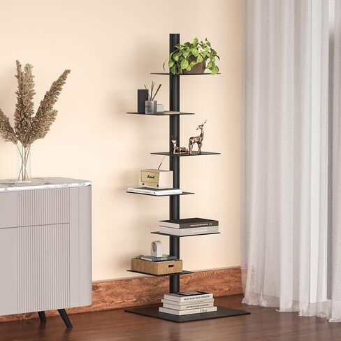 رف زاوية حامل من 5 طبقات من Nidouillet مع درج، رف عرض زاوية، منظم متعدد الوحدات في زاوية الحائط، لغرفة المعيشة وغرفة النوم والحمام والمطبخ، 65 بوصة in Kuwait