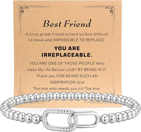 Beaded Stretch Bracelets for Women, Non Tarnish Gold Silver Bracelet, Pendants Suitable for Birthday Graduation Easter Christmas, Gifts for friends family in Saudi Arabia