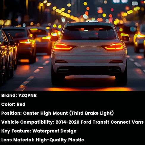 Third Center Brake Light Compatible with Ford Transit Connect Custom 2014-2020 High Mount Stop Light Replacement for 923299 923-299 in Kuwait