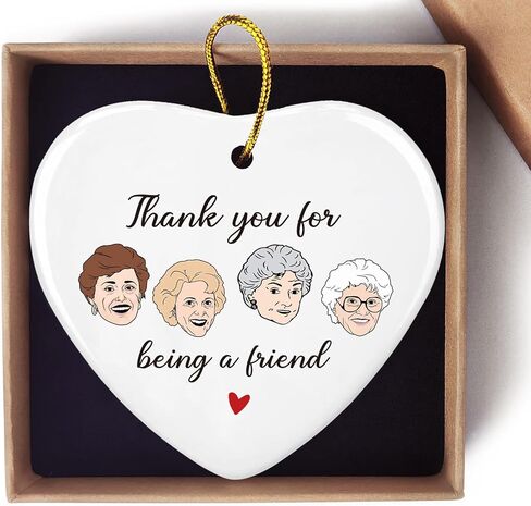 Friend Gifts for Women, Golden and Girls Merchandise Ornament Heart Keepsake Sign, Friendship Thank You Birthday Gift for Best Friends Sisters Bestie BFF, Thank You for Being A Friend in Saudi Arabia