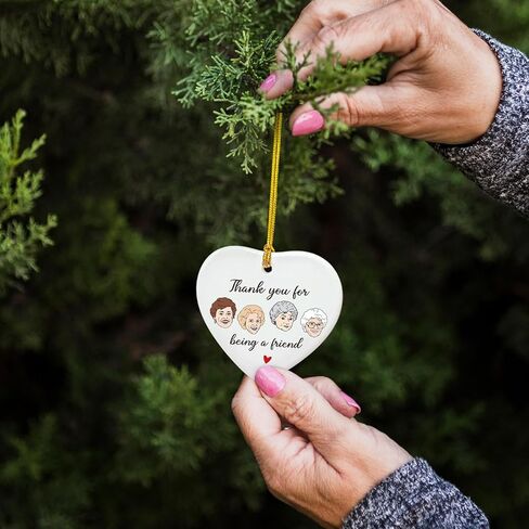 Friend Gifts for Women, Golden and Girls Merchandise Ornament Heart Keepsake Sign, Friendship Thank You Birthday Gift for Best Friends Sisters Bestie BFF, Thank You for Being A Friend in Kuwait