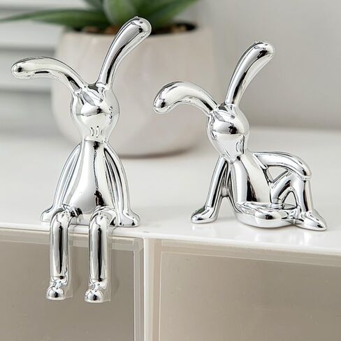 Generic Cute Eco-Friendly Plastic Cartoon Long Eared Rabbit 3D Hanging Ornament Car Interior Decoration Rabbit Decorative Ornaments Home Furnishings(02) in Saudi Arabia