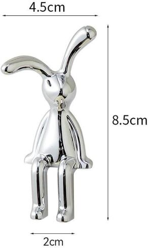 Generic Cute Eco-Friendly Plastic Cartoon Long Eared Rabbit 3D Hanging Ornament Car Interior Decoration Rabbit Decorative Ornaments Home Furnishings(02) in Saudi Arabia