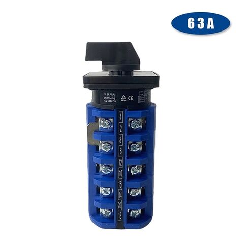 مفتاح كاميرا ستار 5 أقطاب 3 مواضع LW26-63/5 0-Y-D 63A 20 محطة تبديل مفاتيح دوارة اتصال فضي in Kuwait