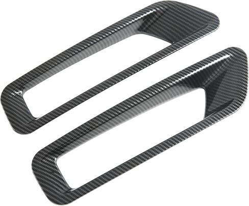 لنيسان فرونتير 2022-2024 ألياف الكربون الأسود الجبهة الضباب ضوء المصباح غطاء الكسوة 2 قطعة اكسسوارات السيارات in Kuwait