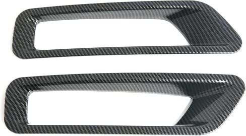 لنيسان فرونتير 2022-2024 ألياف الكربون الأسود الجبهة الضباب ضوء المصباح غطاء الكسوة 2 قطعة اكسسوارات السيارات in Kuwait