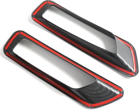 لنيسان فرونتير 2022-2024 ألياف الكربون الأسود الجبهة الضباب ضوء المصباح غطاء الكسوة 2 قطعة اكسسوارات السيارات in Kuwait