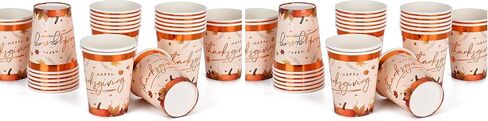 Gatherfun Thanksgiving Party Supplies Maple Leaves Disposable Paper Cups for Thanksgiving Dinner Party Fall Party Decorations, 9OZ 20 Pack in Saudi Arabia