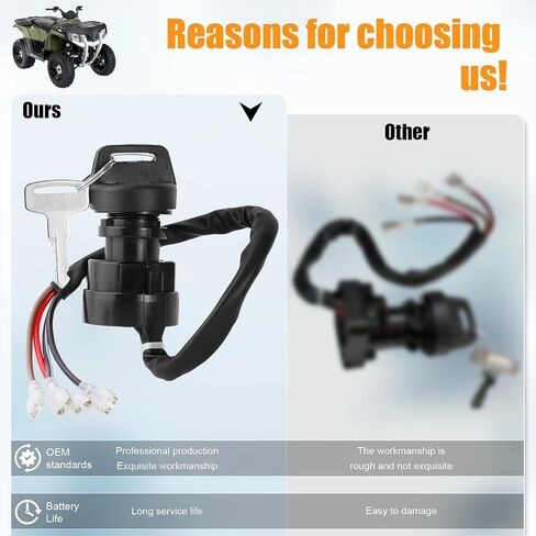 مفتاح الإشعال متوافق مع Polaris Trail Boss 250 350 350L Sportsman 400 Scrambler 400 Magnum 425 Big Boss 250 300 350L 400L Xplorer 400 Sport 400L ATV 4110086 4110140 in Saudi Arabia