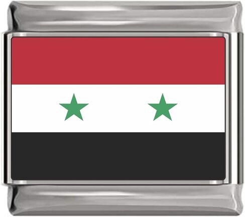 Syria Flag Italian Charm in Saudi Arabia